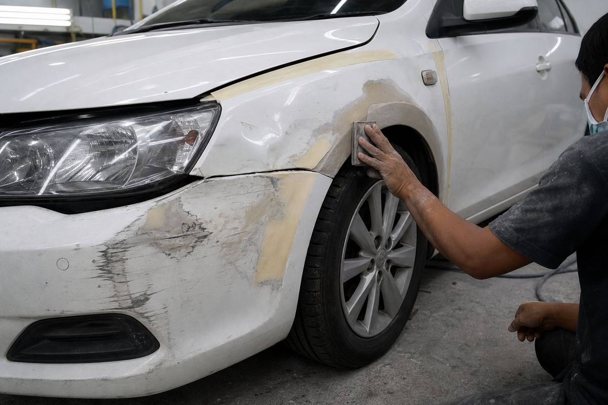 Panel and accident repair in the workshop